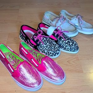 THREE PAIRS Sperry Girls Shoes!